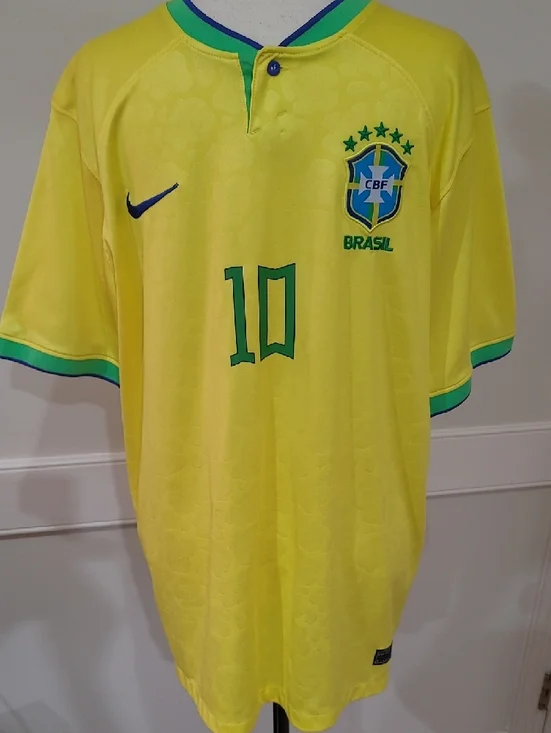 Nike Authentic Brazil National Team 2022 Soccer Jersey - Num. 10 Neymar Jr. - Picture 11 of 11